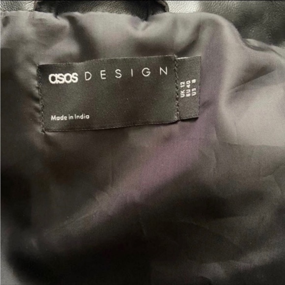ASOS Leather 90s Style Jacket - Picture 5 of 5
